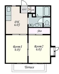 フォーブル与野【1階】の間取り
