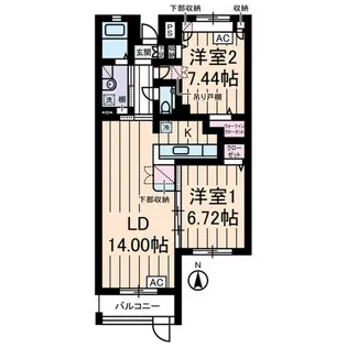 ロイヤルヒルズ浦和【1階】の間取り