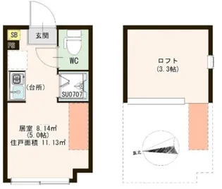 ハーモニーテラスM【2階】の間取り