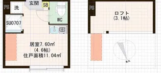 クリエイティブテラス東葛西【1階】の間取り
