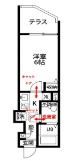 サザンフロント六町【1階】の間取り