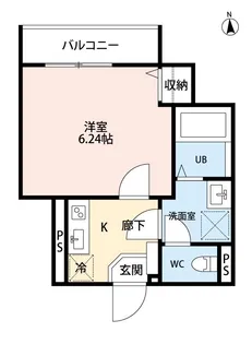 ウエストガーデン六町【3階】の間取り