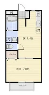 オータムMハイツ【1階】の間取り