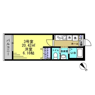 シャイネクス高砂【3階】の間取り