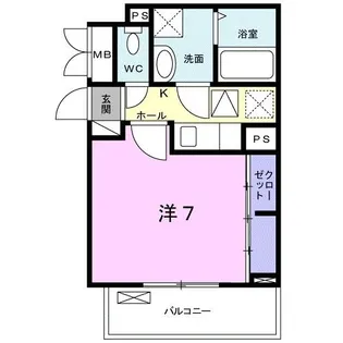 ヌーベル武蔵浦和【1階】の間取り