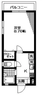 Bキャッスル東大宮【2階】の間取り