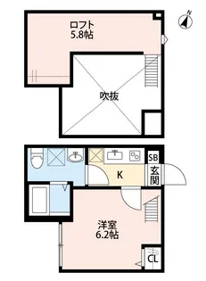 カムリンⅡ(カムリンツー)【2階】の間取り