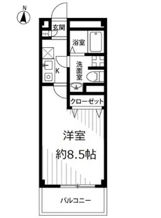 アンプルールフェールGris【3階】の間取り