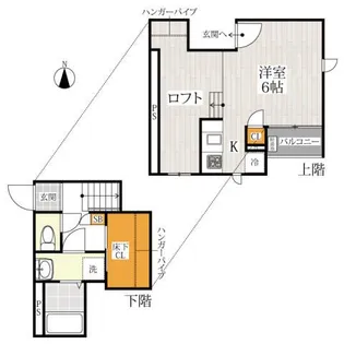 CB草加サラ【1階】の間取り