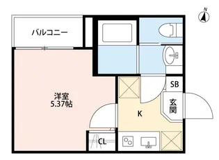 シャムロック北小岩(シャムロックキタコイワ)【3階】の間取り
