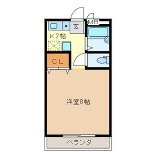 プランドール栗【3階】の間取り