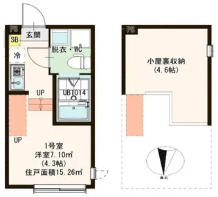 ハーモニーテラス中川Ⅳ【1階】の間取り