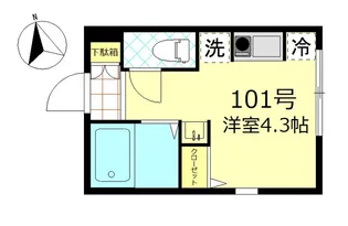 FERIO千住大橋駅前【1階】の間取り
