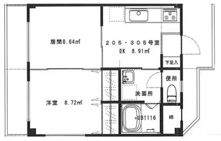 シャルム宮原【3階】の間取り
