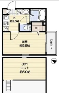 プリムス大宮【3階】の間取り
