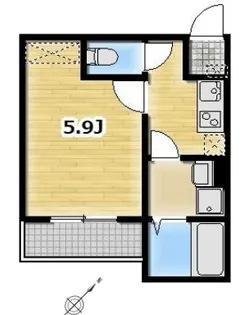 アンビシオン新田【2階】の間取り