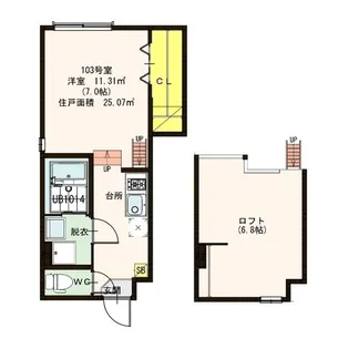ダリアステート西新井【1階】の間取り
