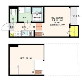 ラ・ベルメール【1階】の間取り