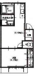 AccentS新都心【1階】の間取り
