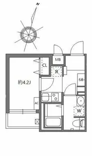 ミュオン北千住【2階】の間取り