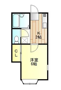 リバティワカミヤ【1階】の間取り