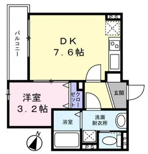 ウイングB【1階】の間取り