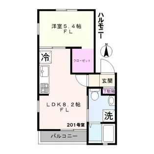 ハルモニー(Harmonie)【2階】の間取り