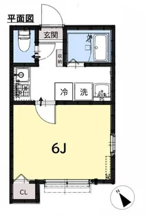 オークランド馬橋【1階】の間取り