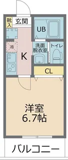 パームコテージ18番館【3階】の間取り