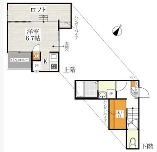 CB七里レフィノ【1階】の間取り