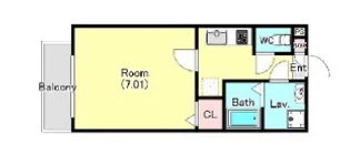 ジーメゾン宮原【2階】の間取り