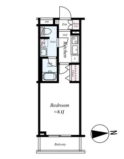 ベルシード北綾瀬【1階】の間取り
