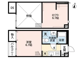 Gluck 大宮公園【1階】の間取り
