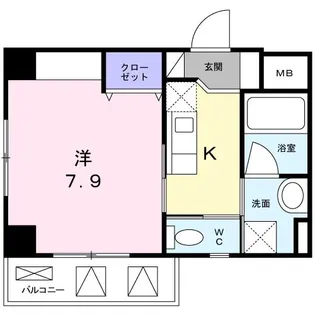 メリア北浦和【5階】の間取り