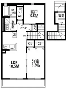 アムール 中央Ⅰ【2階】の間取り