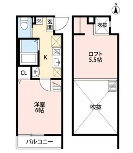 メゾン・レーヴ【1階】の間取り