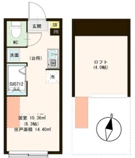 OKASIN(オカシン)【2階】の間取り