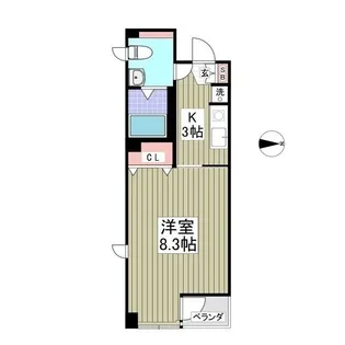 ロイヤルハイム王子【3階】の間取り