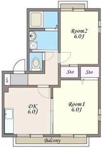 ディアス北上尾B棟【2階】の間取り