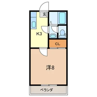 カオルハイツⅡ【1階】の間取り