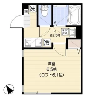 パインクレイン北千住【1階】の間取り