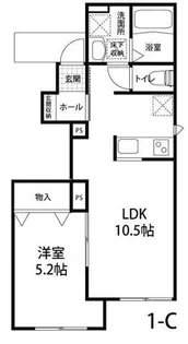 ベルリード桜並木【1階】の間取り