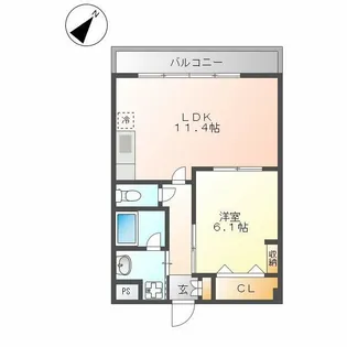 中富ビル【6階】の間取り