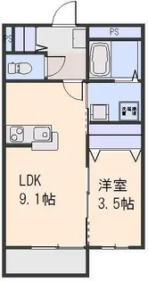シャノワール【1階】の間取り