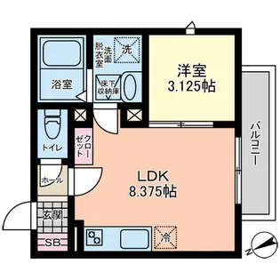 コンフィデンス東大宮A【3階】の間取り
