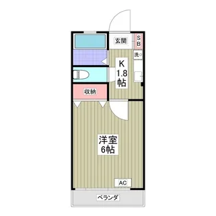 エヴィアン【1階】の間取り