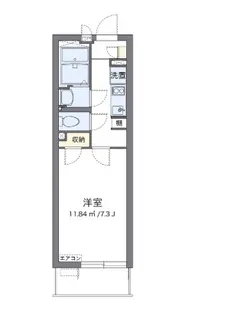 クレイノ陸王【1階】の間取り