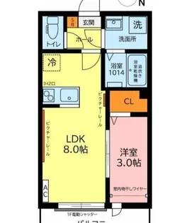 ガーデンヒルズ宮原【2階】の間取り