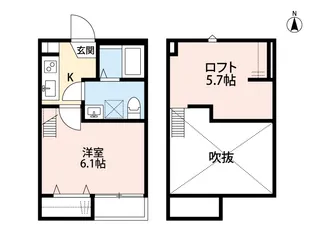 グランツ南与野【1階】の間取り