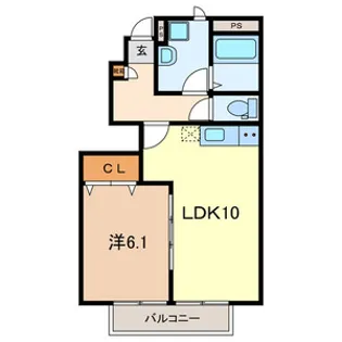 アムールセンタービレッジ【1階】の間取り